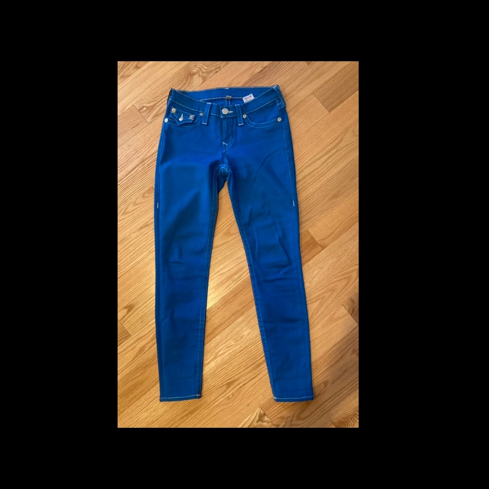 True Religion Skinny Jean, Blue, Size 27